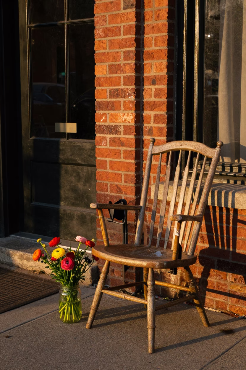 Street Scene in Nashville at Honeyed Evening Light in in Nashville, Tennessee, United States