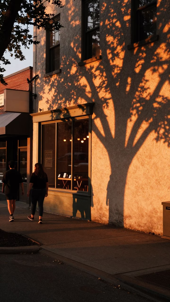 Street Scene in Nashville at Sunset Light in in Nashville, Tennessee, United States