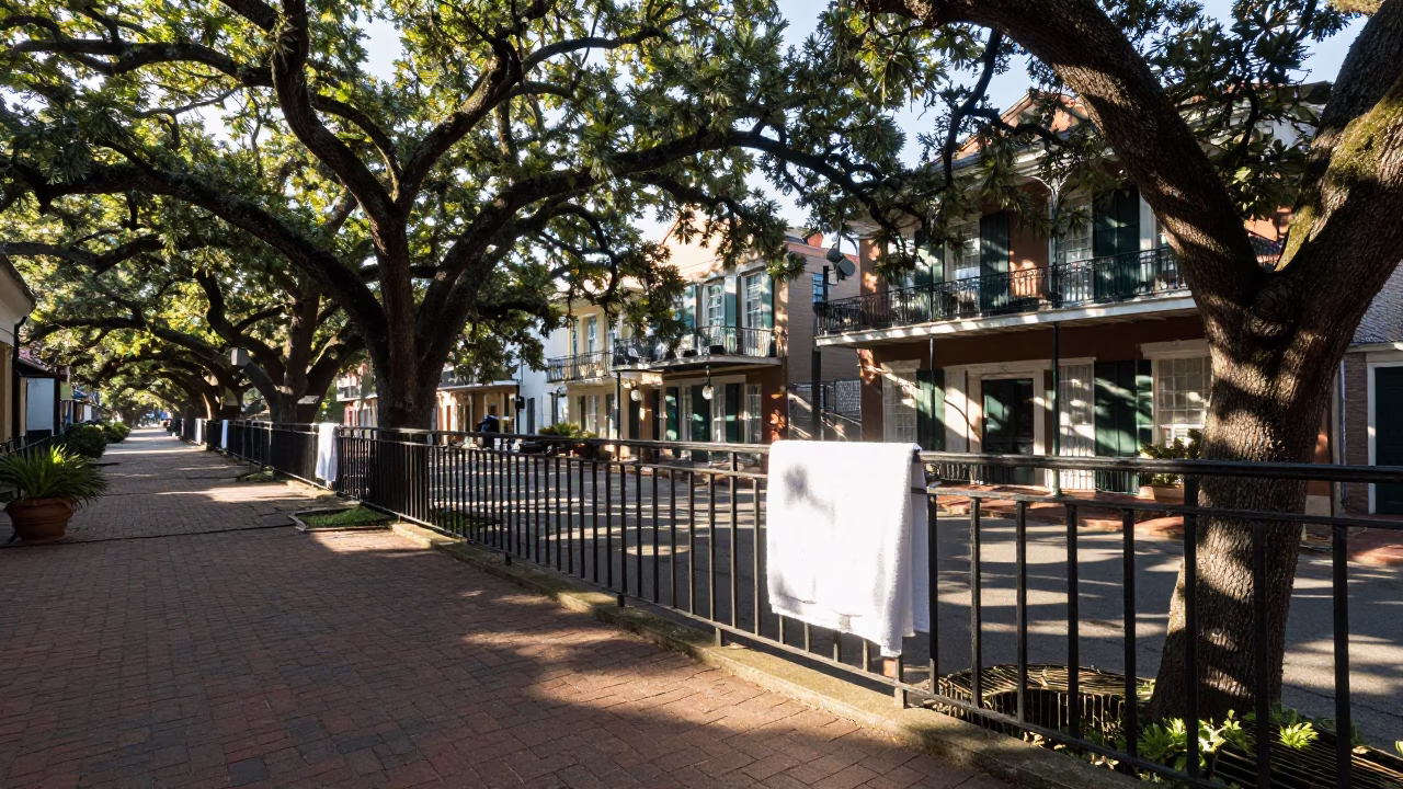 Street Scene in New Orleans at The Late Morning Light in in New Orleans, Louisiana, United States
