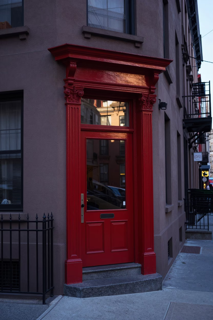 Street Scene in New York at Early Morning Light in in New York, New York, United States