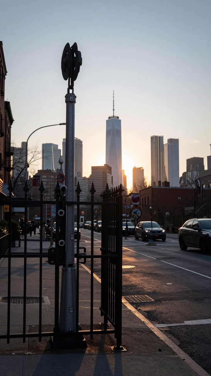 Street Scene in New York at First Light Of Dawn in in New York, New York, United States