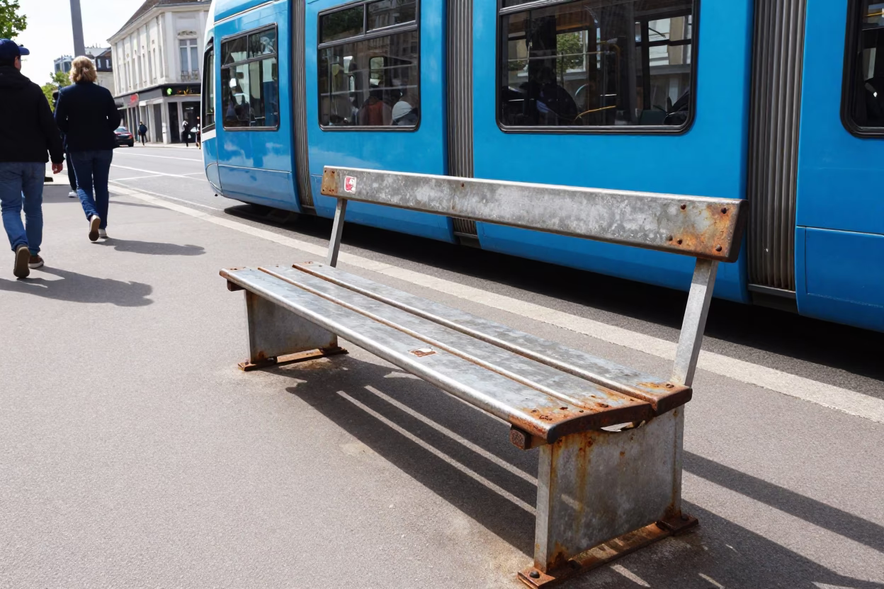 Street Scene in Nice at Bright Midmorning Light in in Nice, France