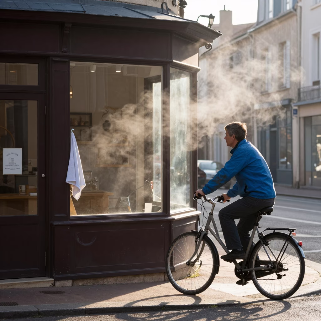 Street Scene in Nice at The Early Morning Light in in Nice, France