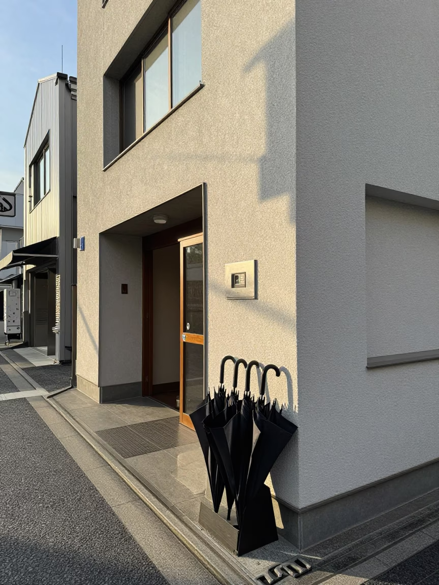 Street Scene in Osaka at Clear Late-afternoon Light in in Osaka, Japan