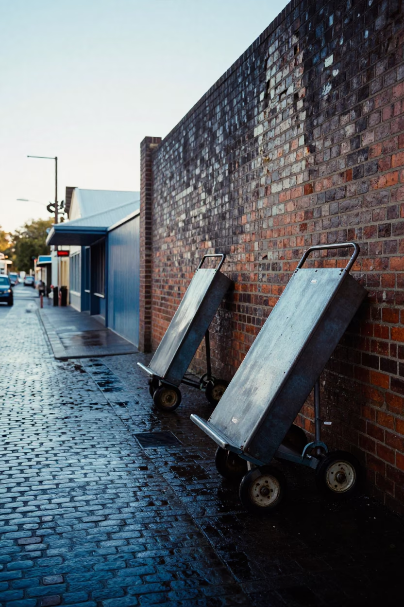 Street Scene in Perth at Early Morning Light in in Perth, Western Australia, Australia