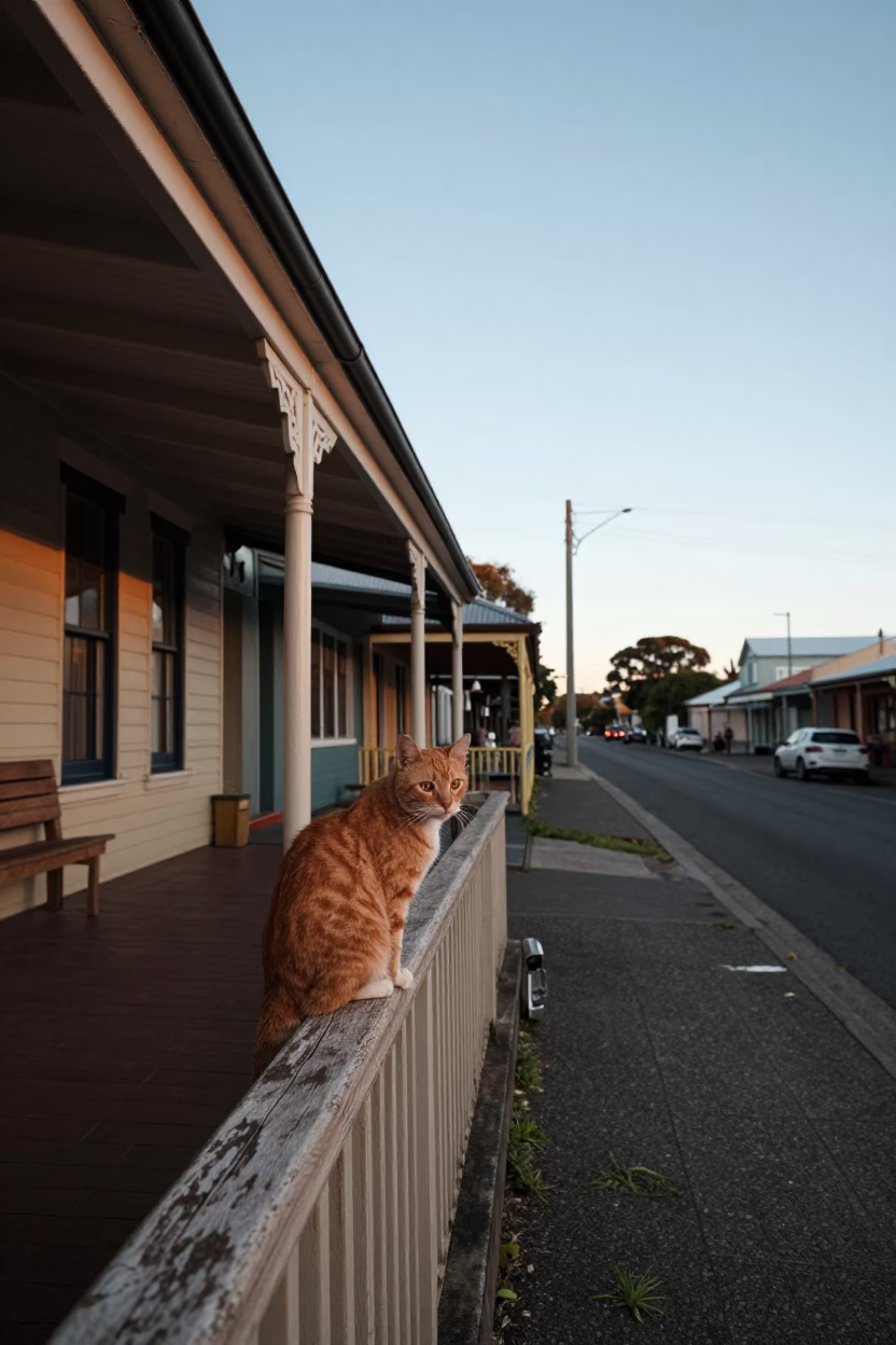 Street Scene in Perth at First Light Of Dawn in in Perth, Western Australia, Australia