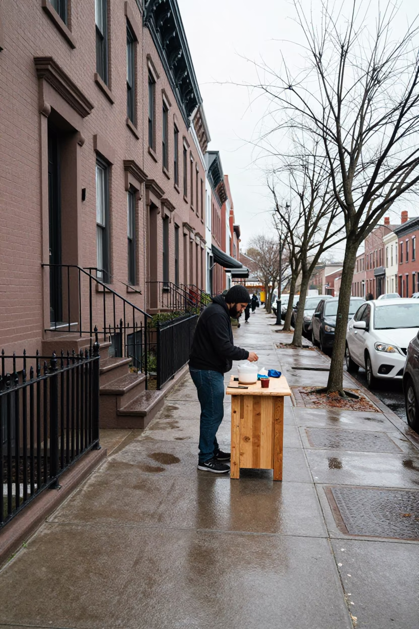 Street Scene in Philadelphia at Midday Light in in Philadelphia, Pennsylvania, United States