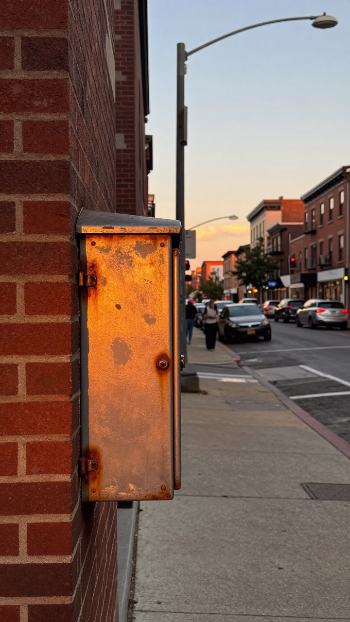 Street Scene in Philadelphia at Sunset Light in in Philadelphia, Pennsylvania, United States