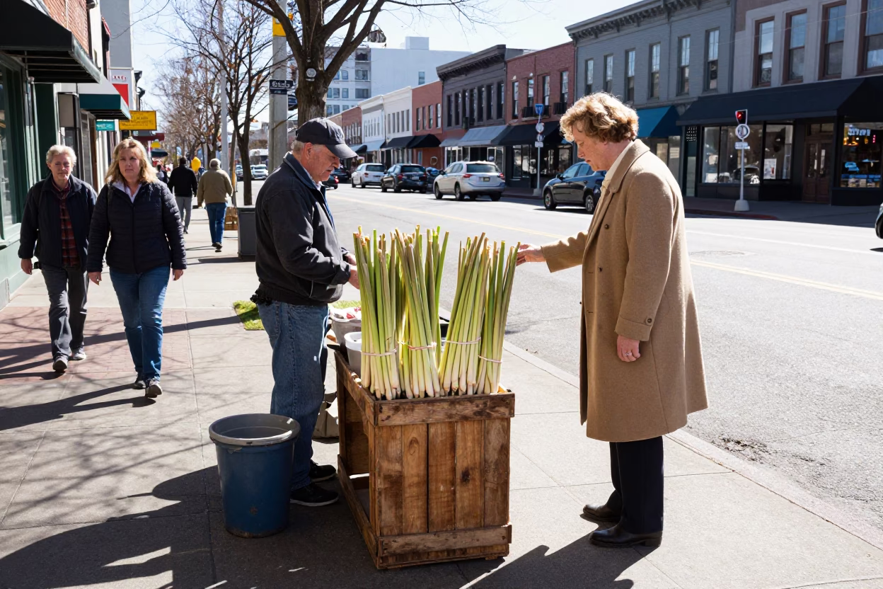 Street Scene in Portland at Late Morning Light in in Portland, Oregon, United States