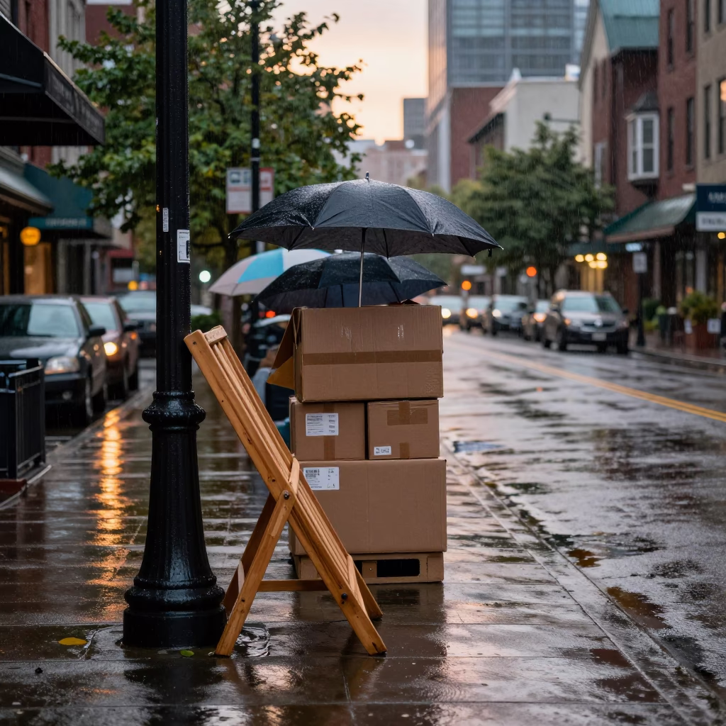 Street Scene in Portland in in Portland, Oregon, United States