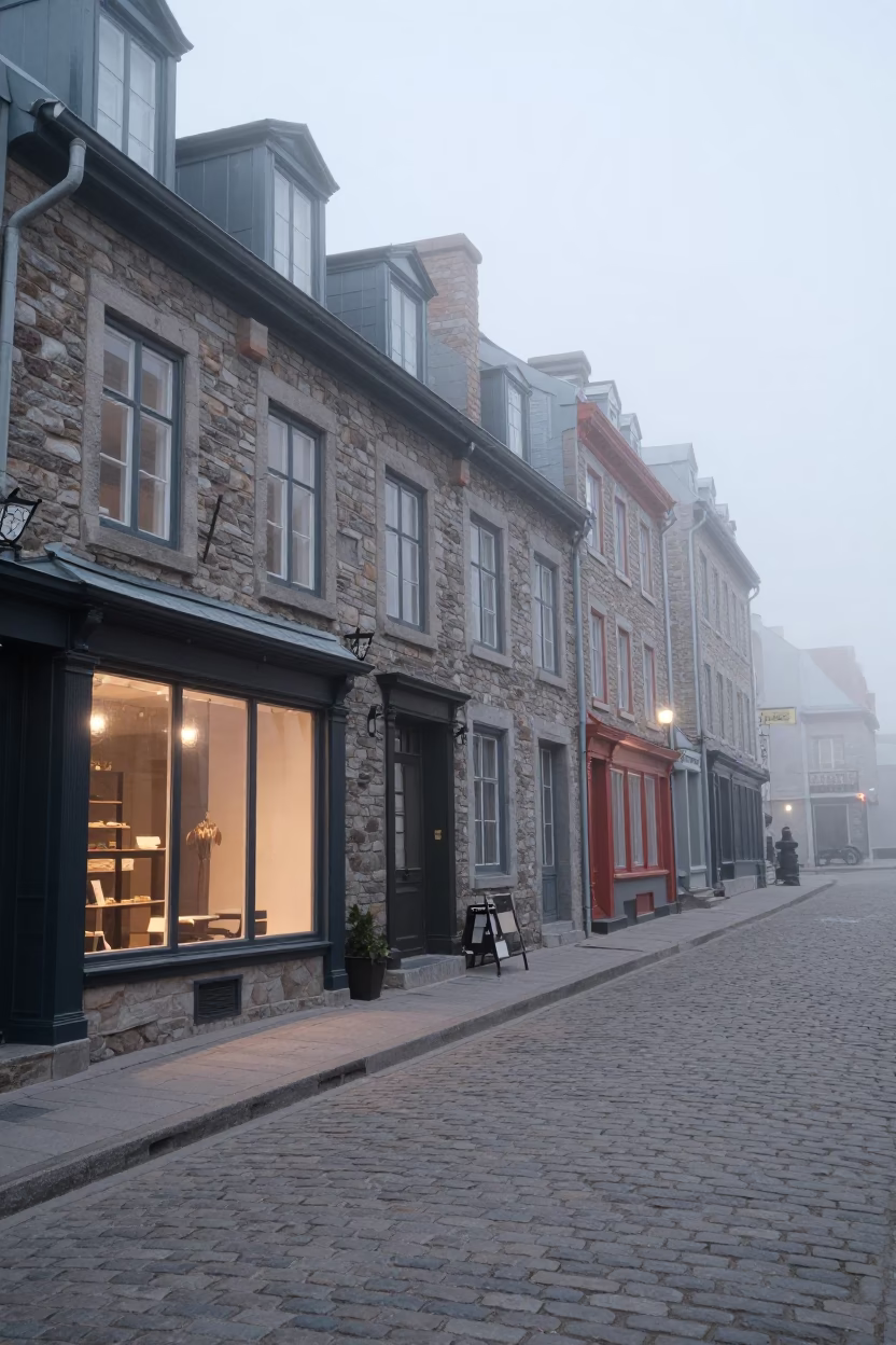 Street Scene in Quebec City in in Quebec City, Quebec, Canada