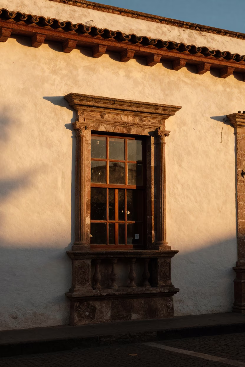 Street Scene in Quito at Honeyed Evening Light in in Quito, Ecuador