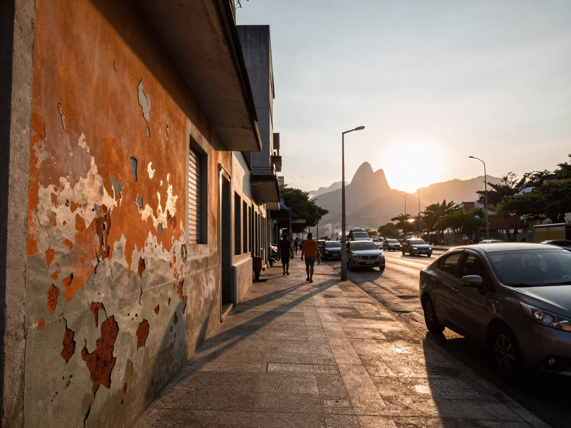Street Scene in Rio De Janeiro in in Rio de Janeiro, Brazil