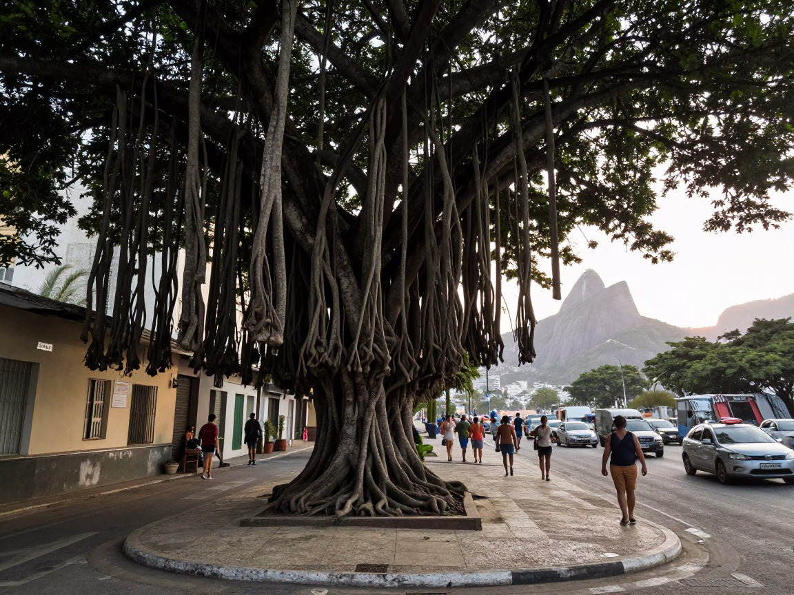 Street Scene in Rio De Janeiro in in Rio de Janeiro, Brazil