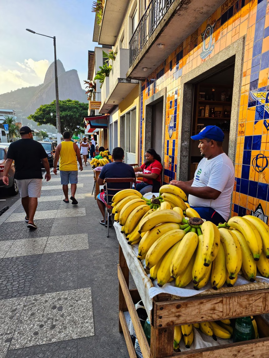 Street Scene in Rio De Janeiro in in Rio de Janeiro, Brazil