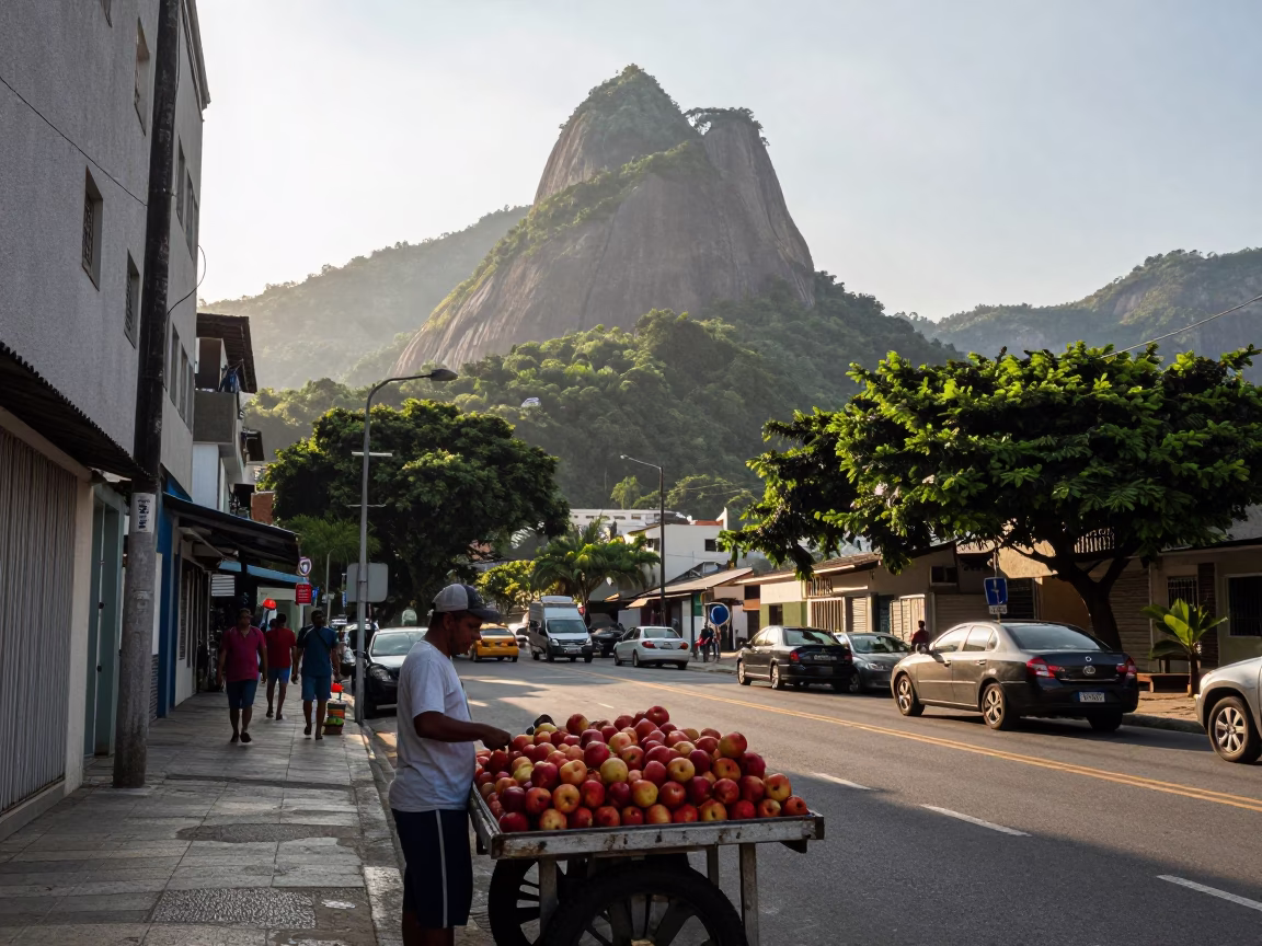 Street Scene in Rio De Janeiro in in Rio de Janeiro, Brazil
