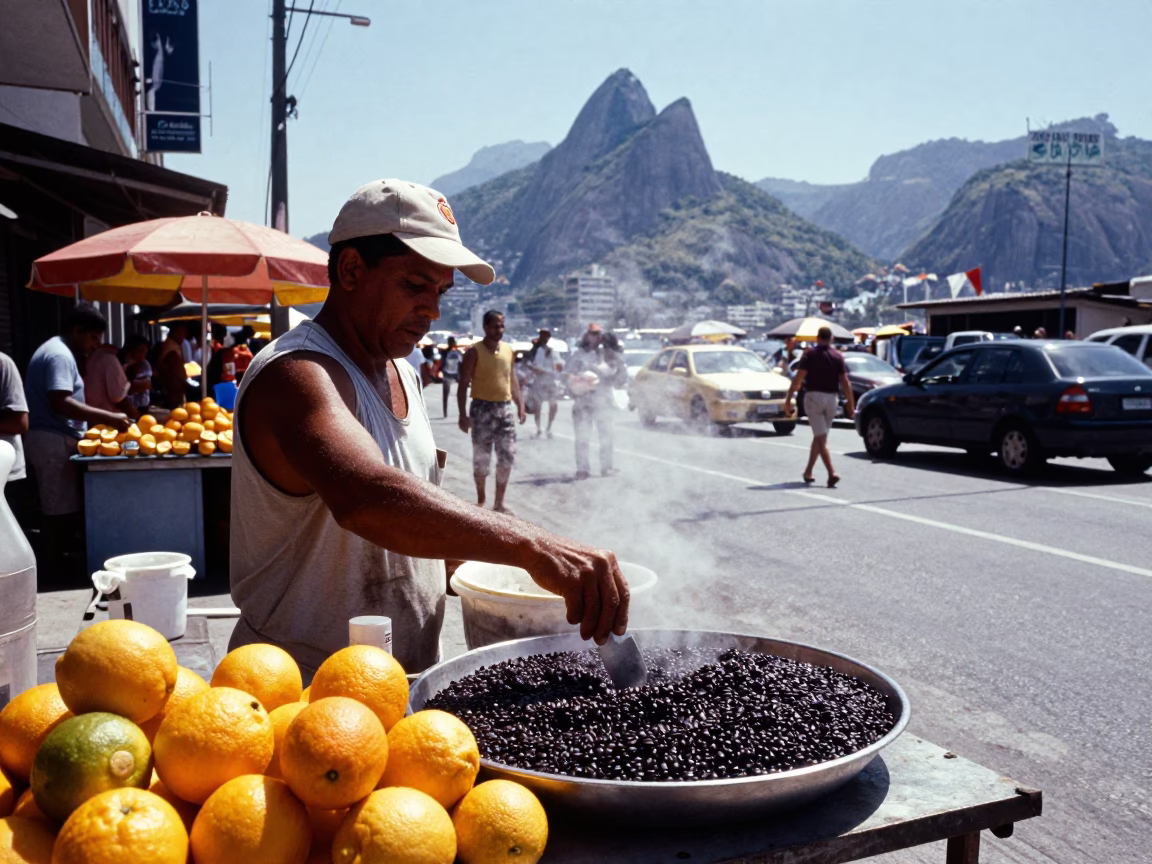 Street Scene in Rio De Janeiro in in Rio de Janeiro, Brazil