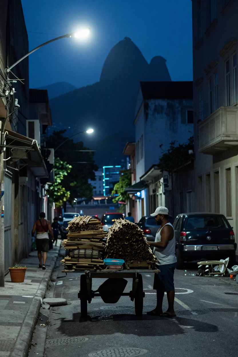 Street Scene in Rio De Janeiro in in Rio de Janeiro, Brazil