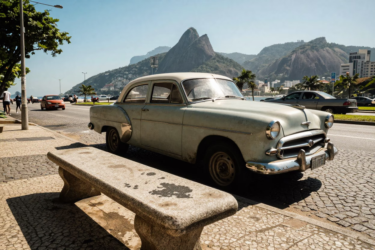 Street Scene in Rio De Janeiro in in Rio de Janeiro, Brazil