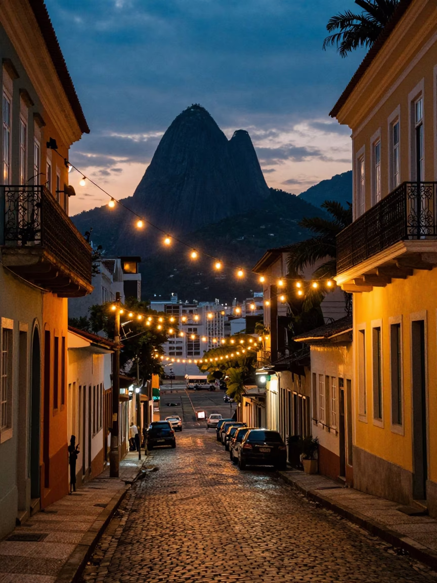 Street Scene in Rio De Janeiro in in Rio de Janeiro, Brazil