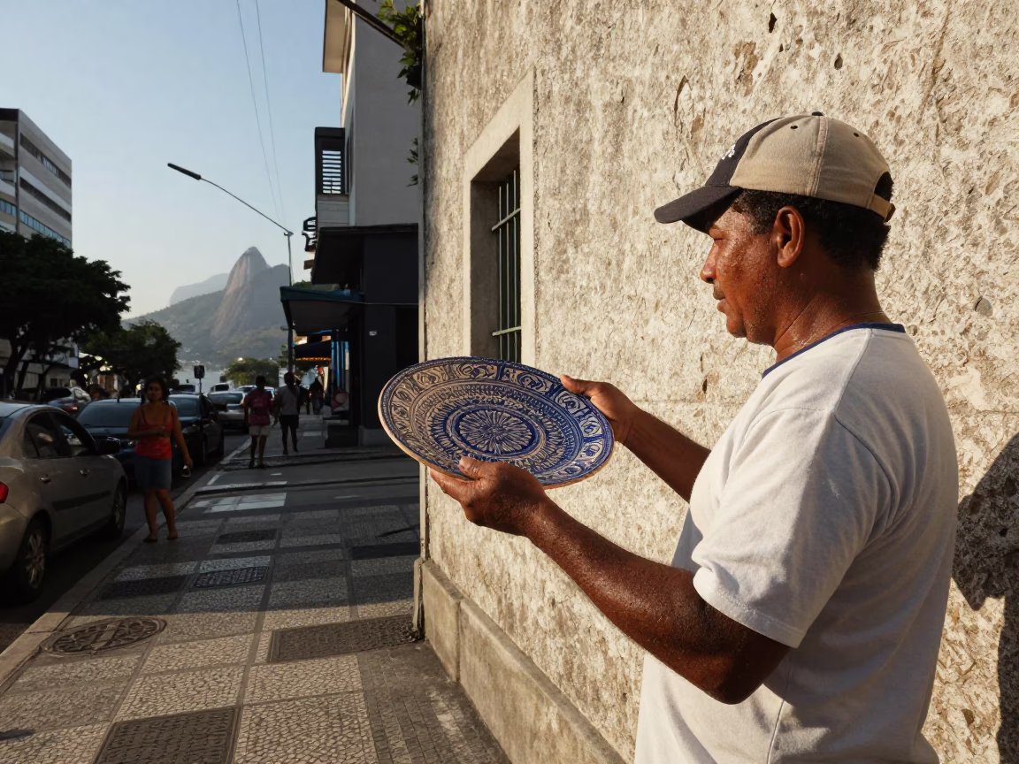 Street Scene in Rio De Janeiro in in Rio de Janeiro, Brazil