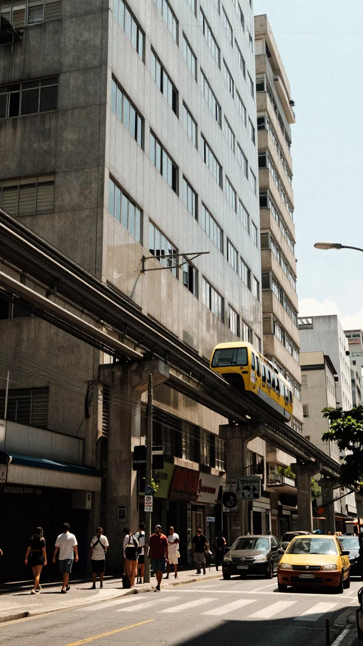 Street Scene in Rio De Janeiro in in Rio de Janeiro, Brazil