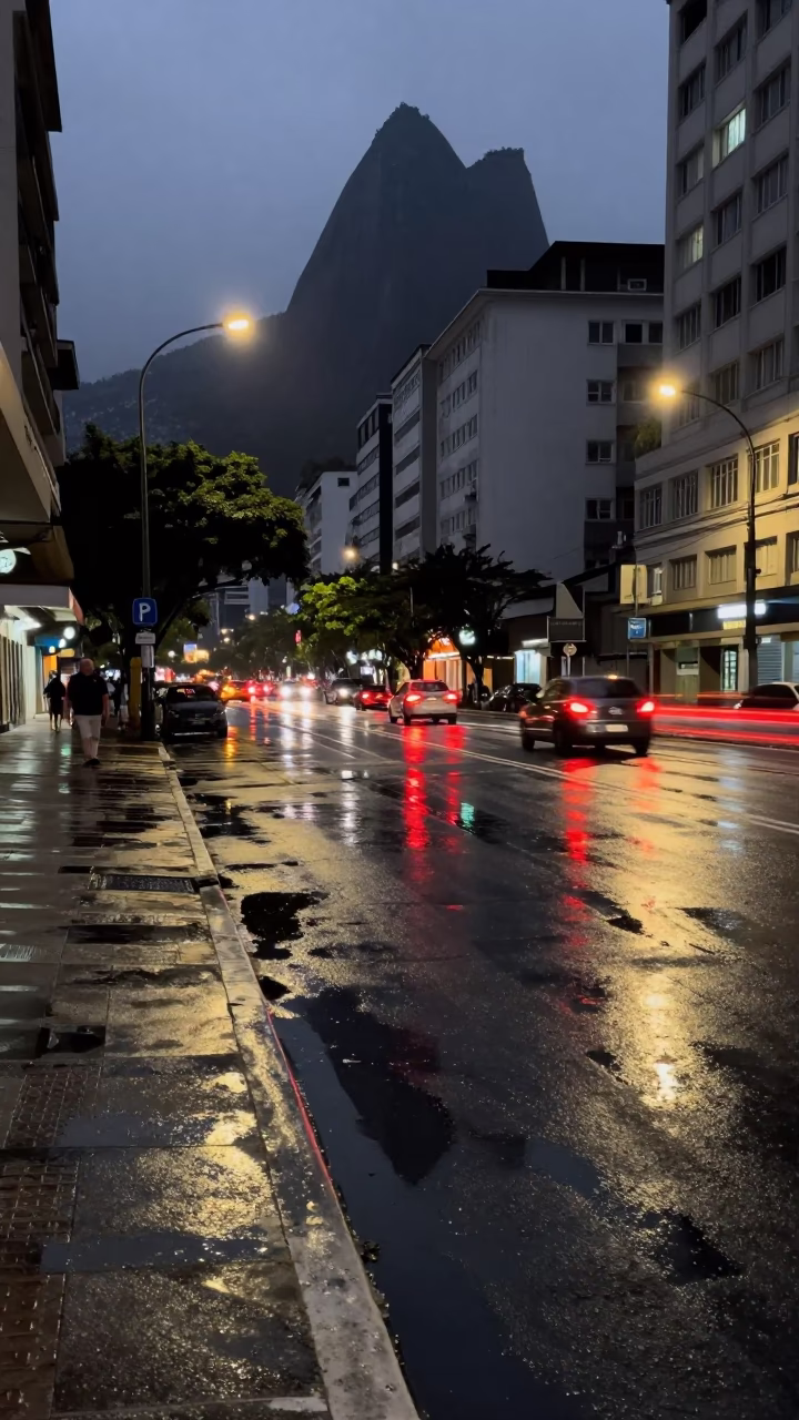 Street Scene in Rio De Janeiro in in Rio de Janeiro, Brazil