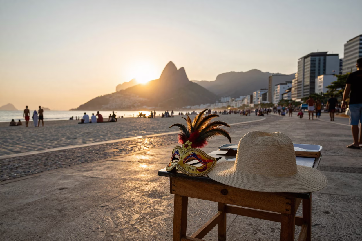 Street Scene in Rio De Janeiro in in Rio de Janeiro, Brazil