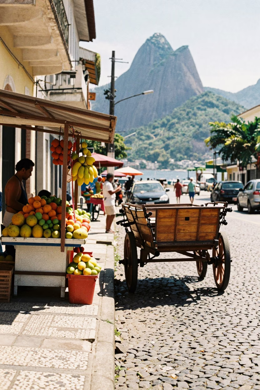 Street Scene in Rio De Janeiro in in Rio de Janeiro, Brazil