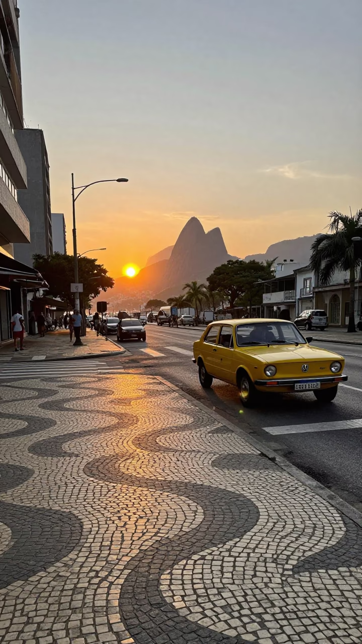 Street Scene in Rio De Janeiro in in Rio de Janeiro, Brazil