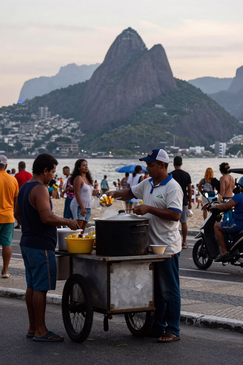 Street Scene in Rio De Janeiro in in Rio de Janeiro, Brazil
