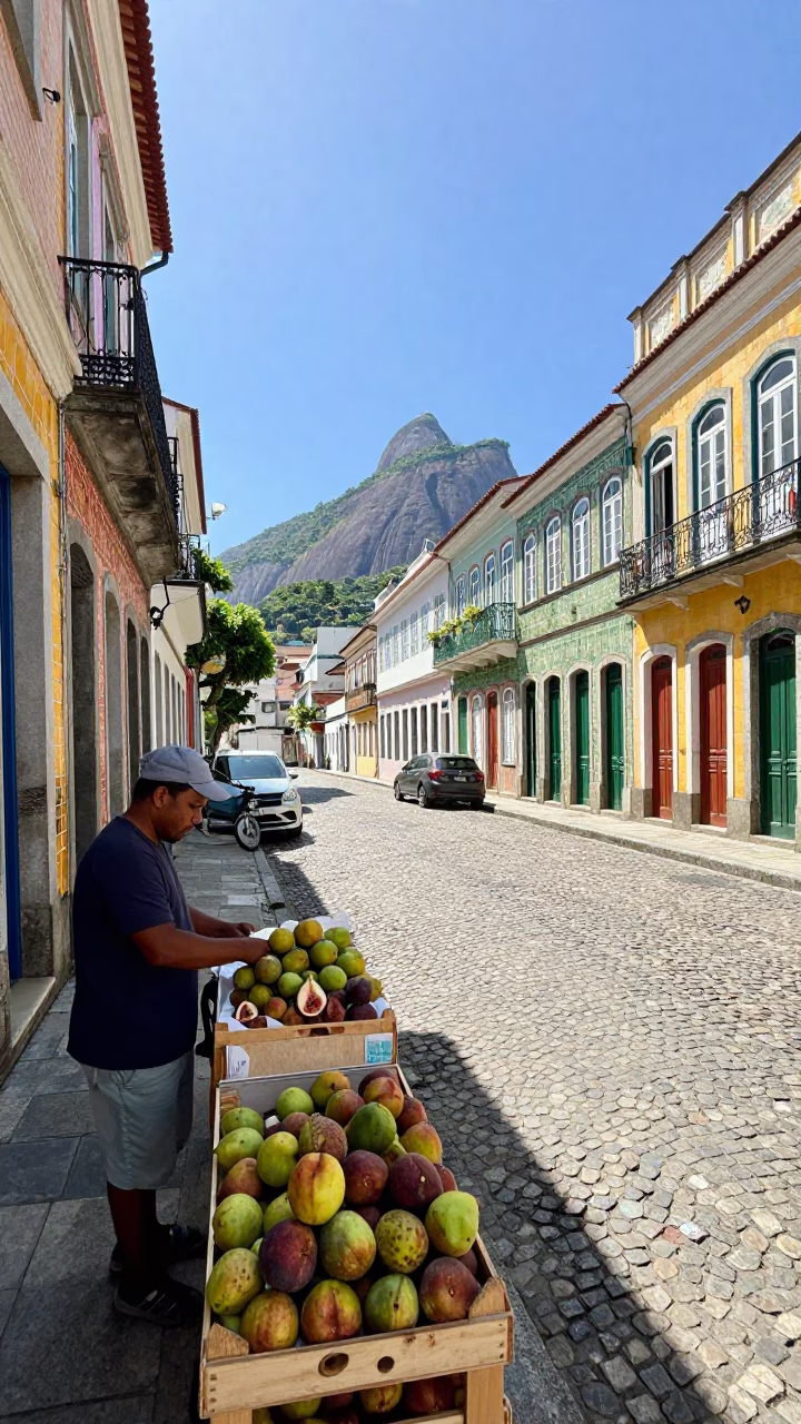 Street Scene in Rio De Janeiro in in Rio de Janeiro, Brazil