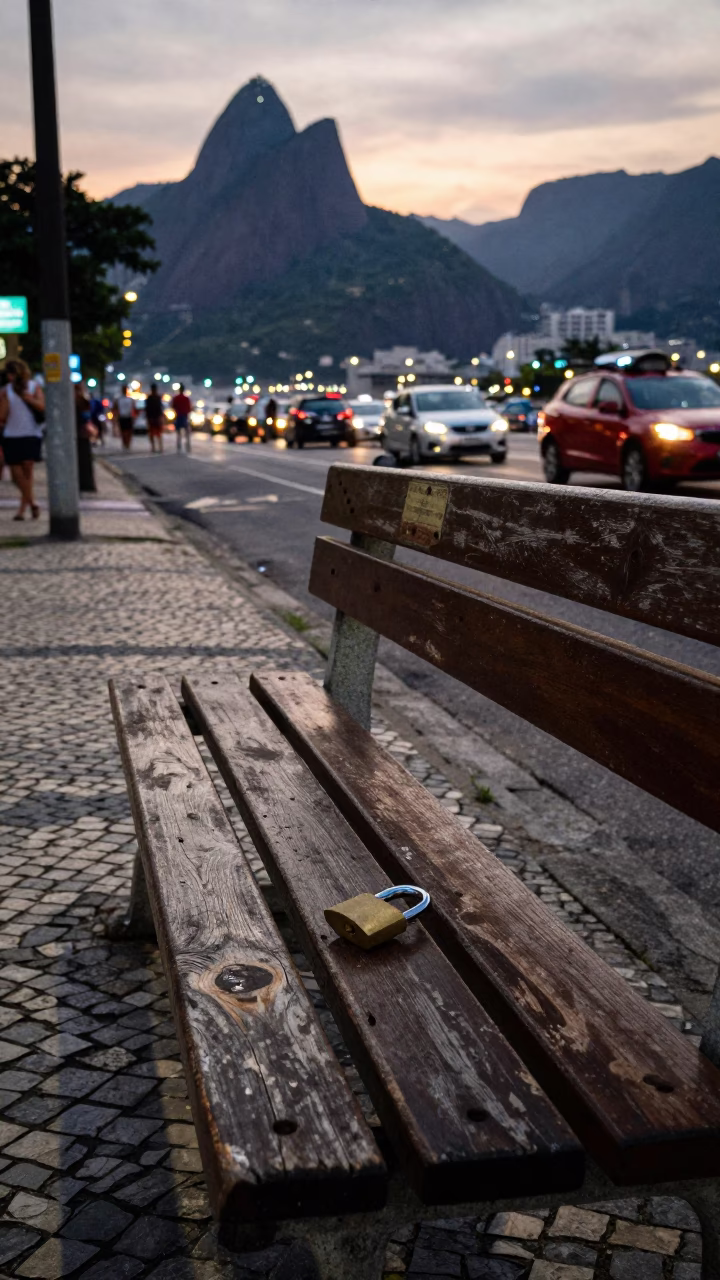 Street Scene in Rio De Janeiro in in Rio de Janeiro, Brazil