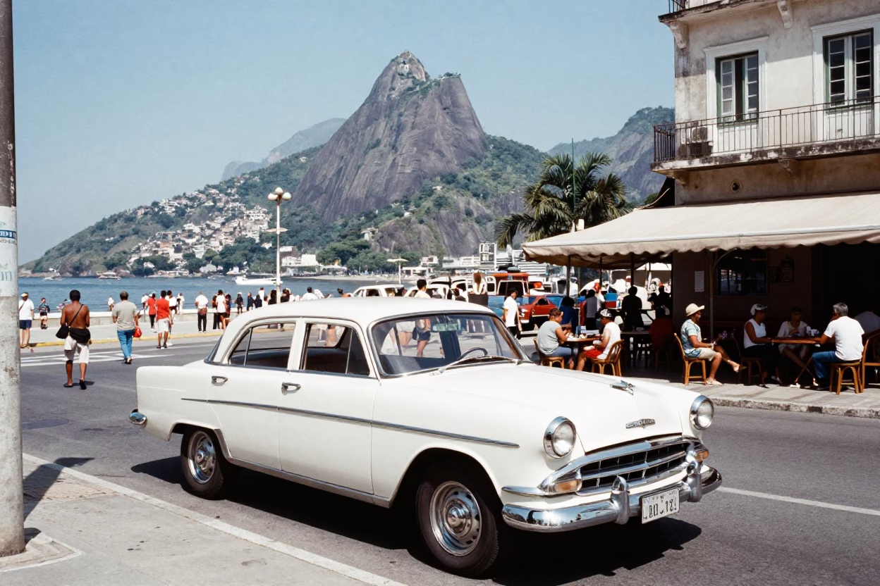 Street Scene in Rio De Janeiro in in Rio de Janeiro, Brazil