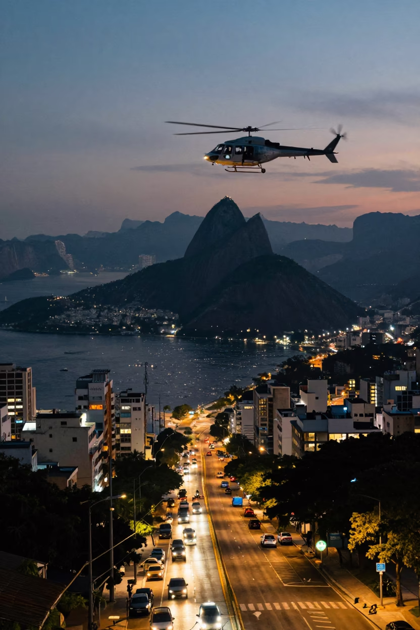 Street Scene in Rio De Janeiro in in Rio de Janeiro, Brazil