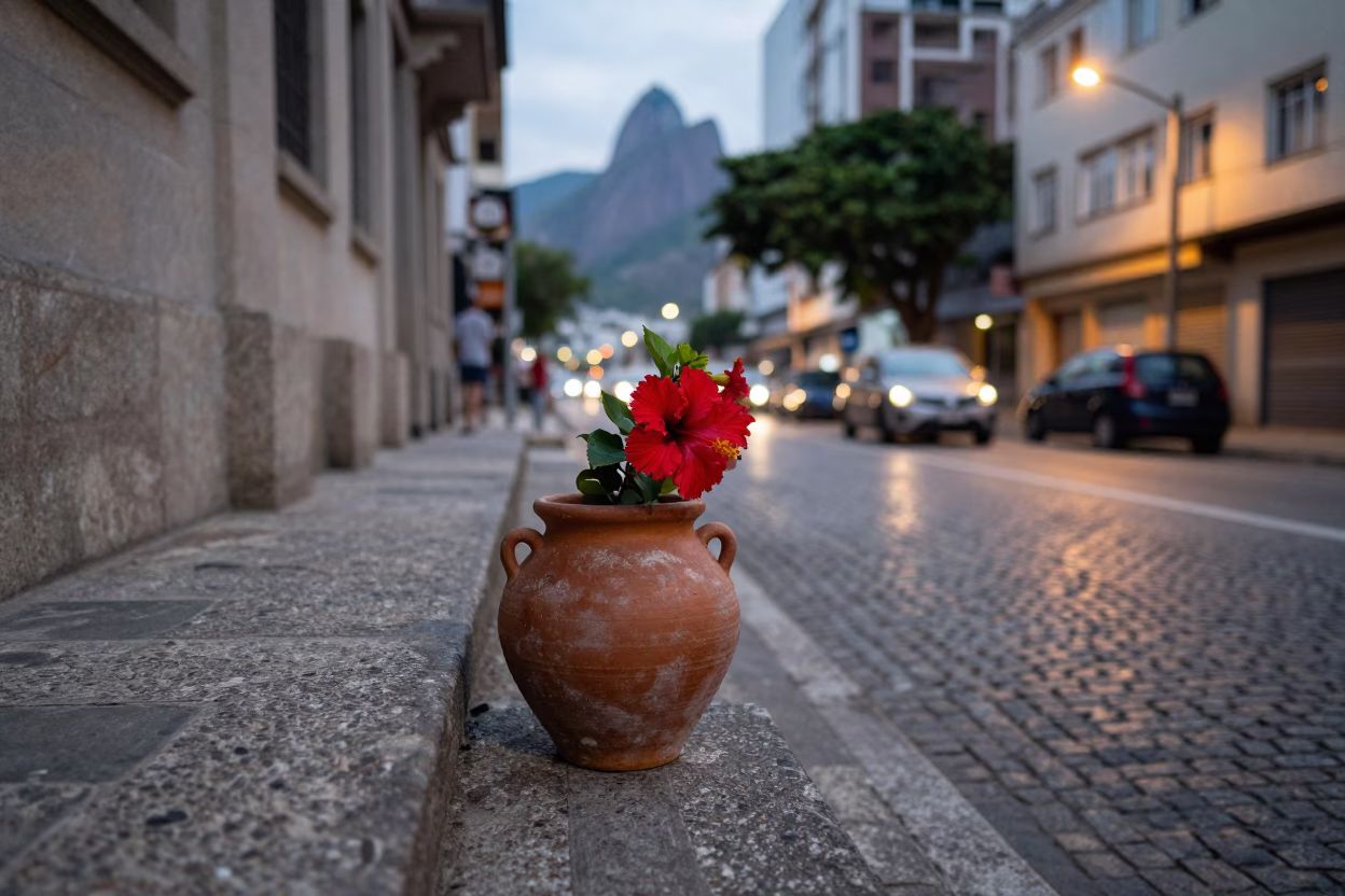 Street Scene in Rio De Janeiro in in Rio de Janeiro, Brazil