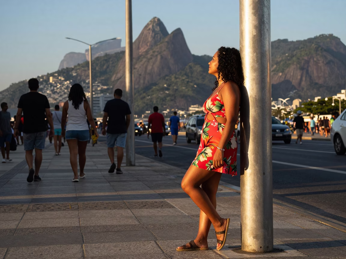 Street Scene in Rio De Janeiro in in Rio de Janeiro, Brazil