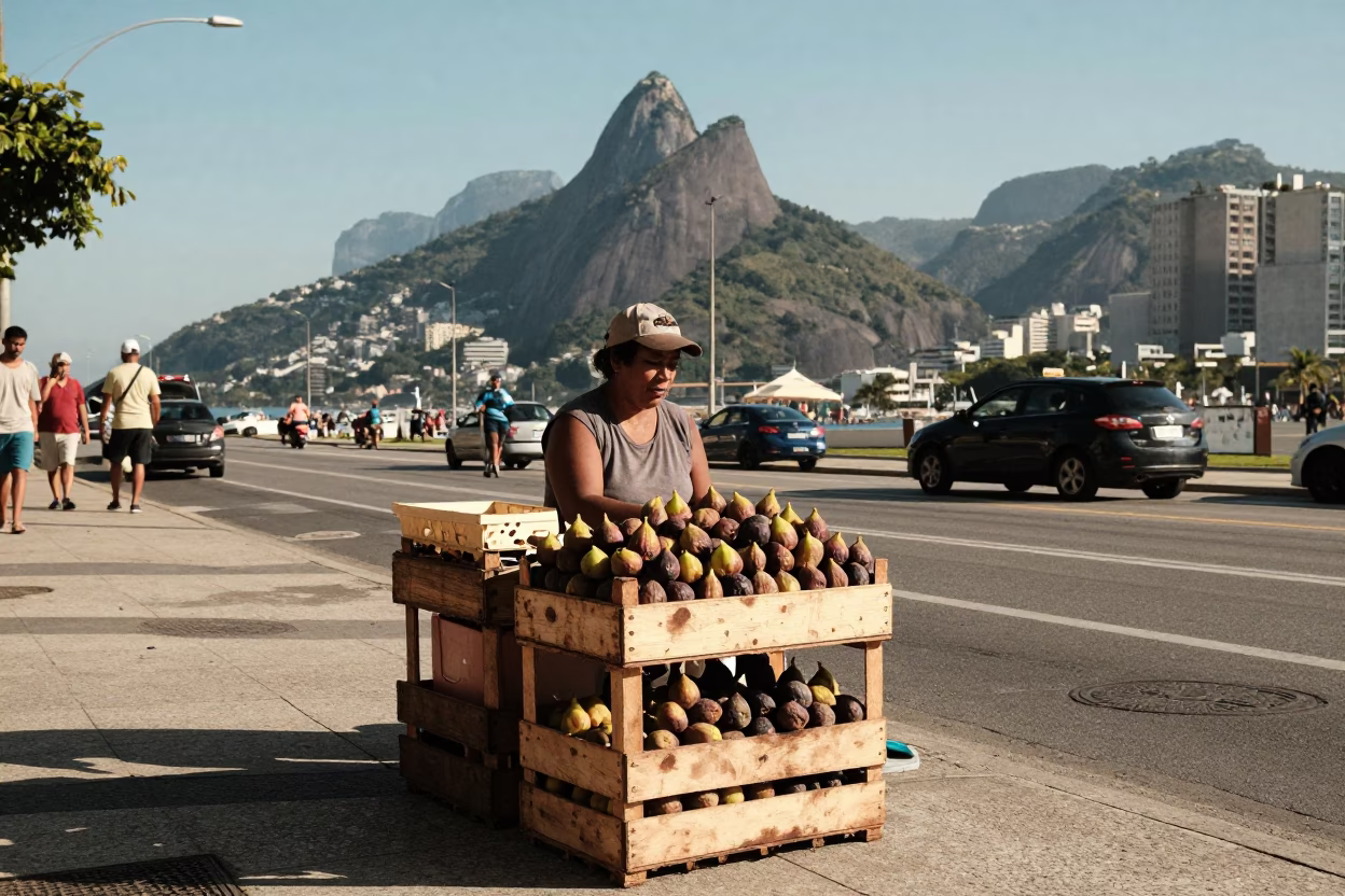 Street Scene in Rio De Janeiro in in Rio de Janeiro, Brazil