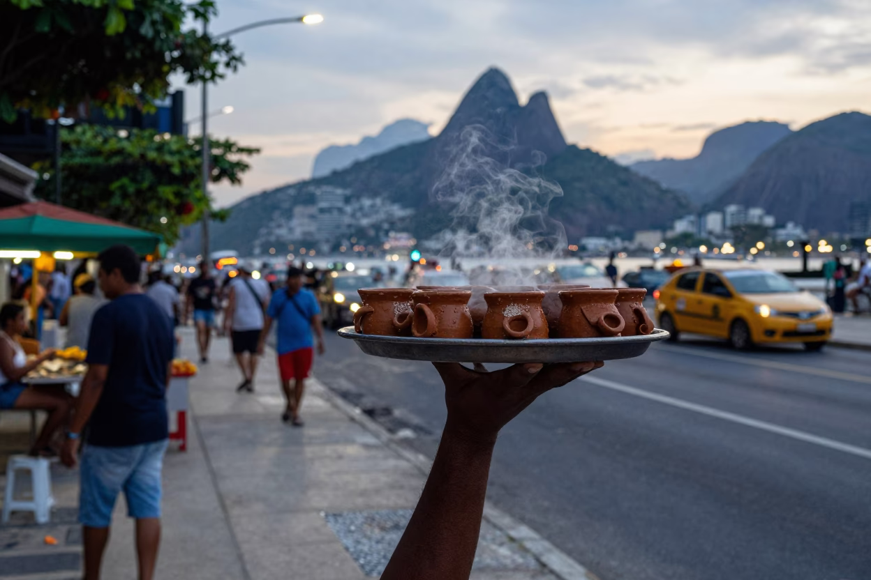 Street Scene in Rio De Janeiro in in Rio de Janeiro, Brazil