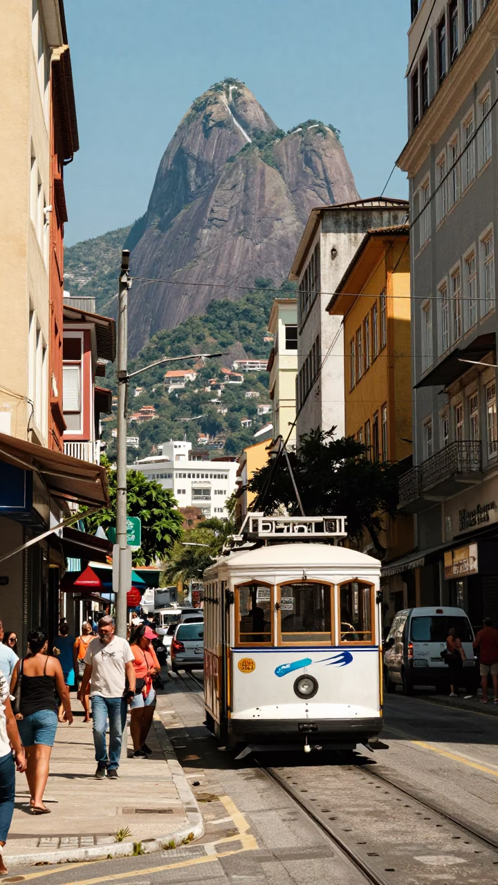 Street Scene in Rio De Janeiro in in Rio de Janeiro, Brazil