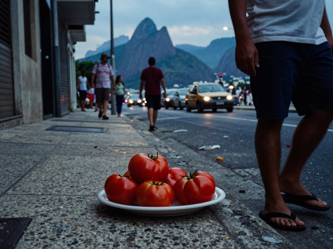 Street Scene in Rio De Janeiro in in Rio de Janeiro, Brazil