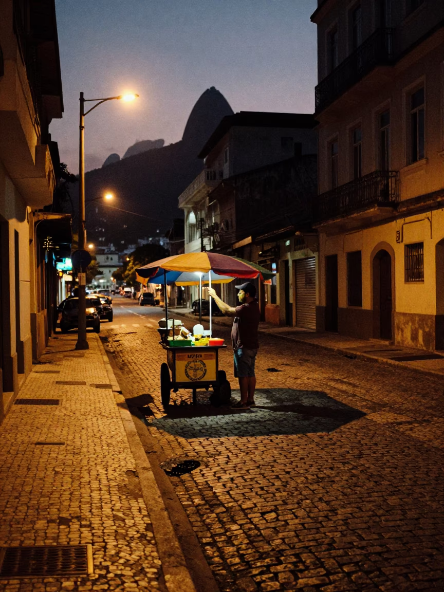 Street Scene in Rio De Janeiro in in Rio de Janeiro, Brazil