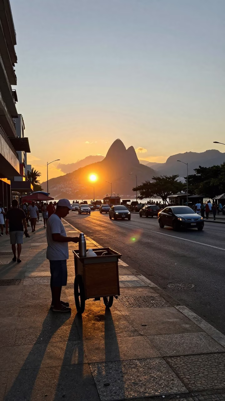Street Scene in Rio De Janeiro in in Rio de Janeiro, Brazil