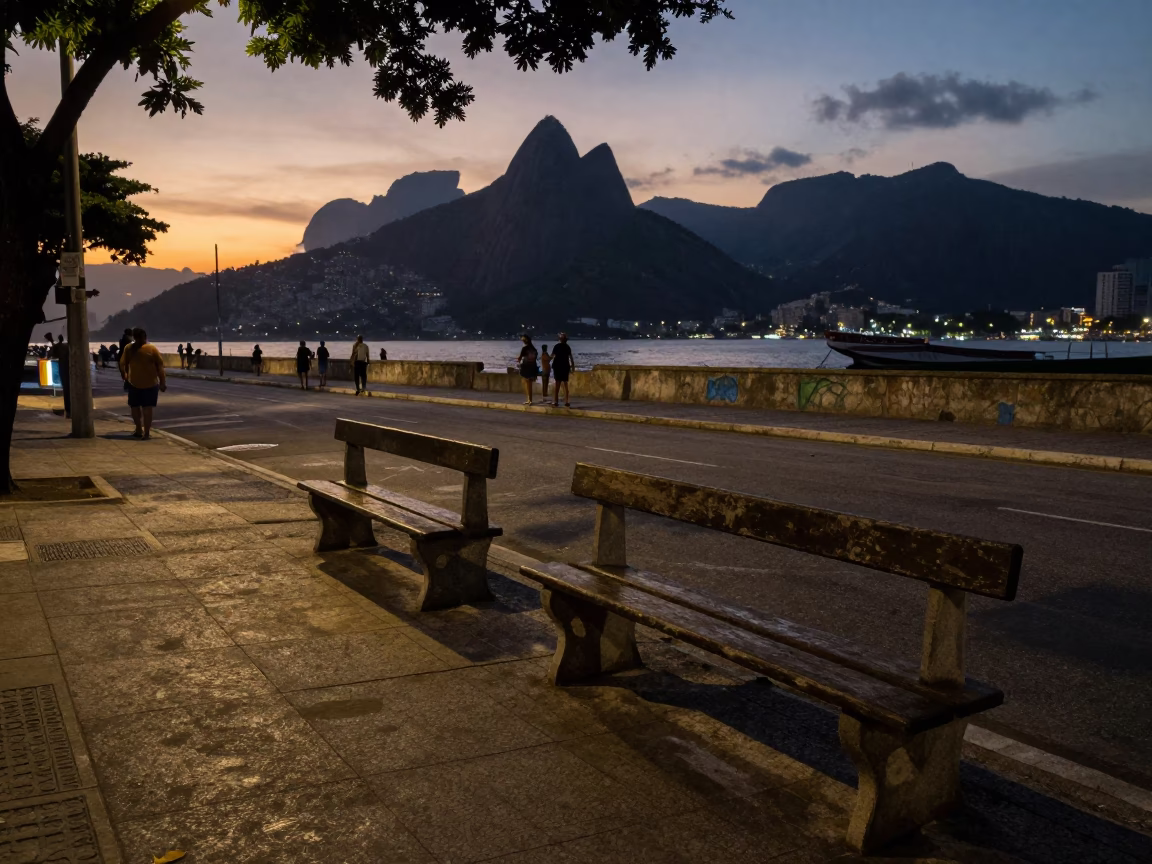 Street Scene in Rio De Janeiro in in Rio de Janeiro, Brazil