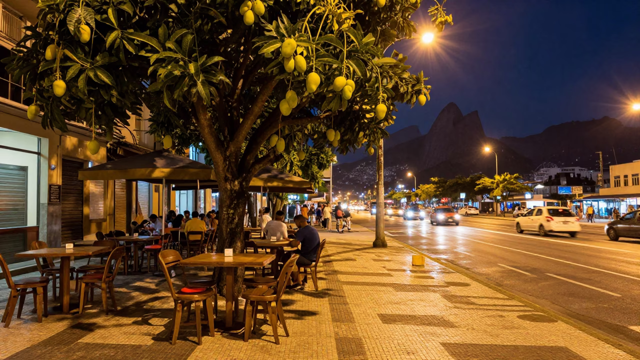 Street Scene in Rio De Janeiro in in Rio de Janeiro, Brazil