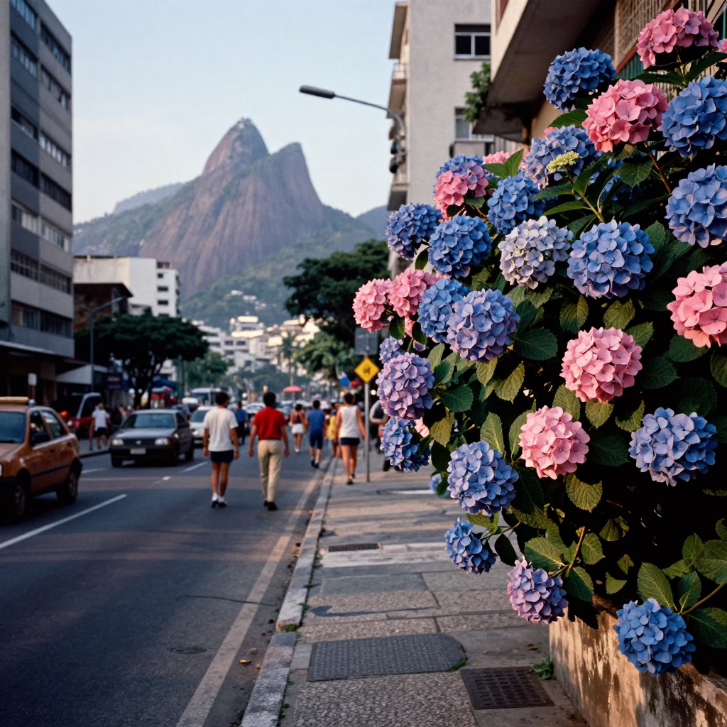 Street Scene in Rio De Janeiro in in Rio de Janeiro, Brazil