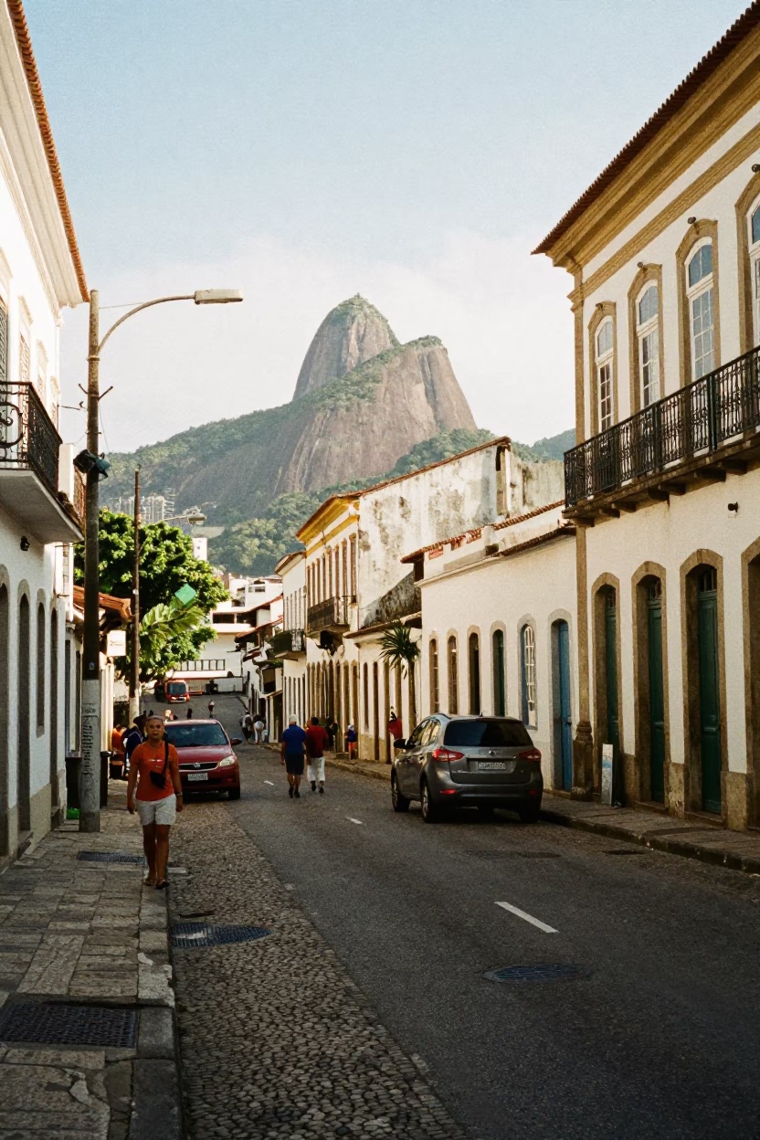 Street Scene in Rio De Janeiro in in Rio de Janeiro, Brazil