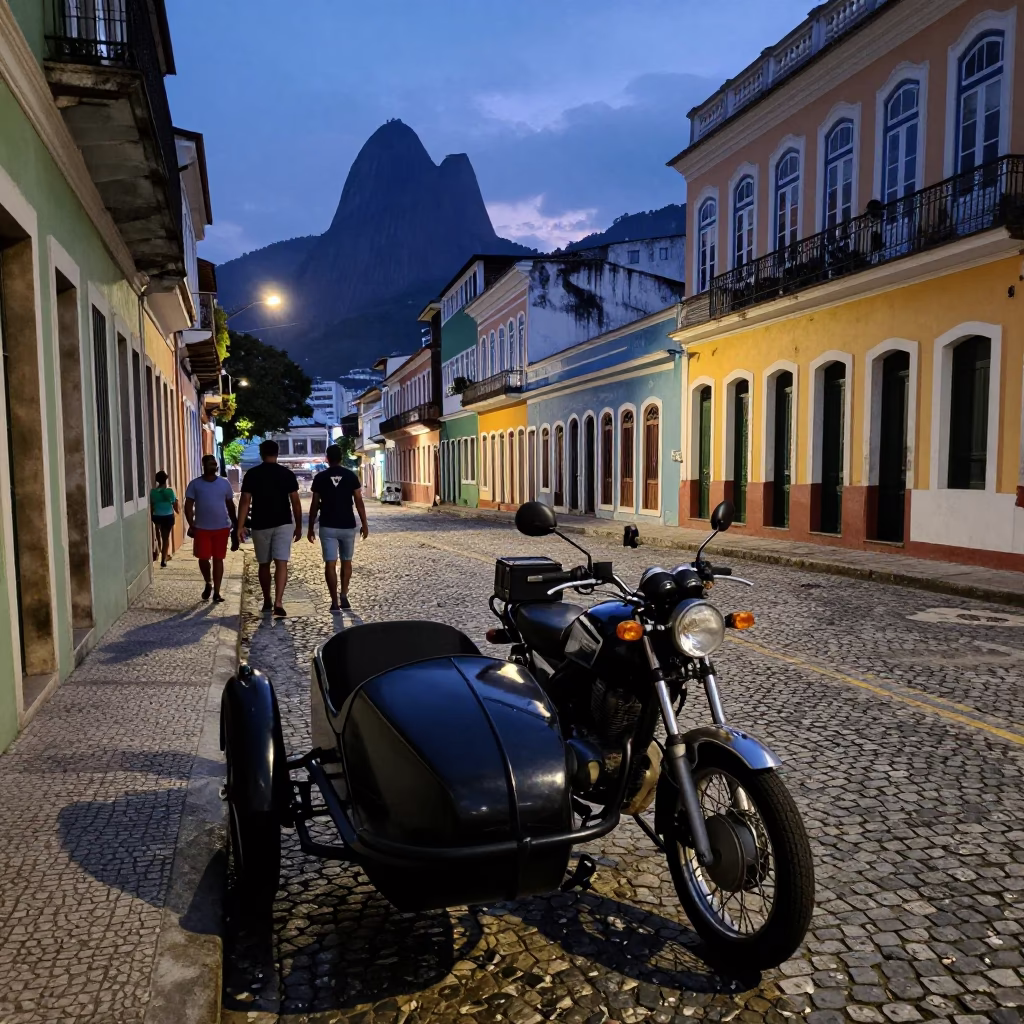 Street Scene in Rio De Janeiro in in Rio de Janeiro, Brazil