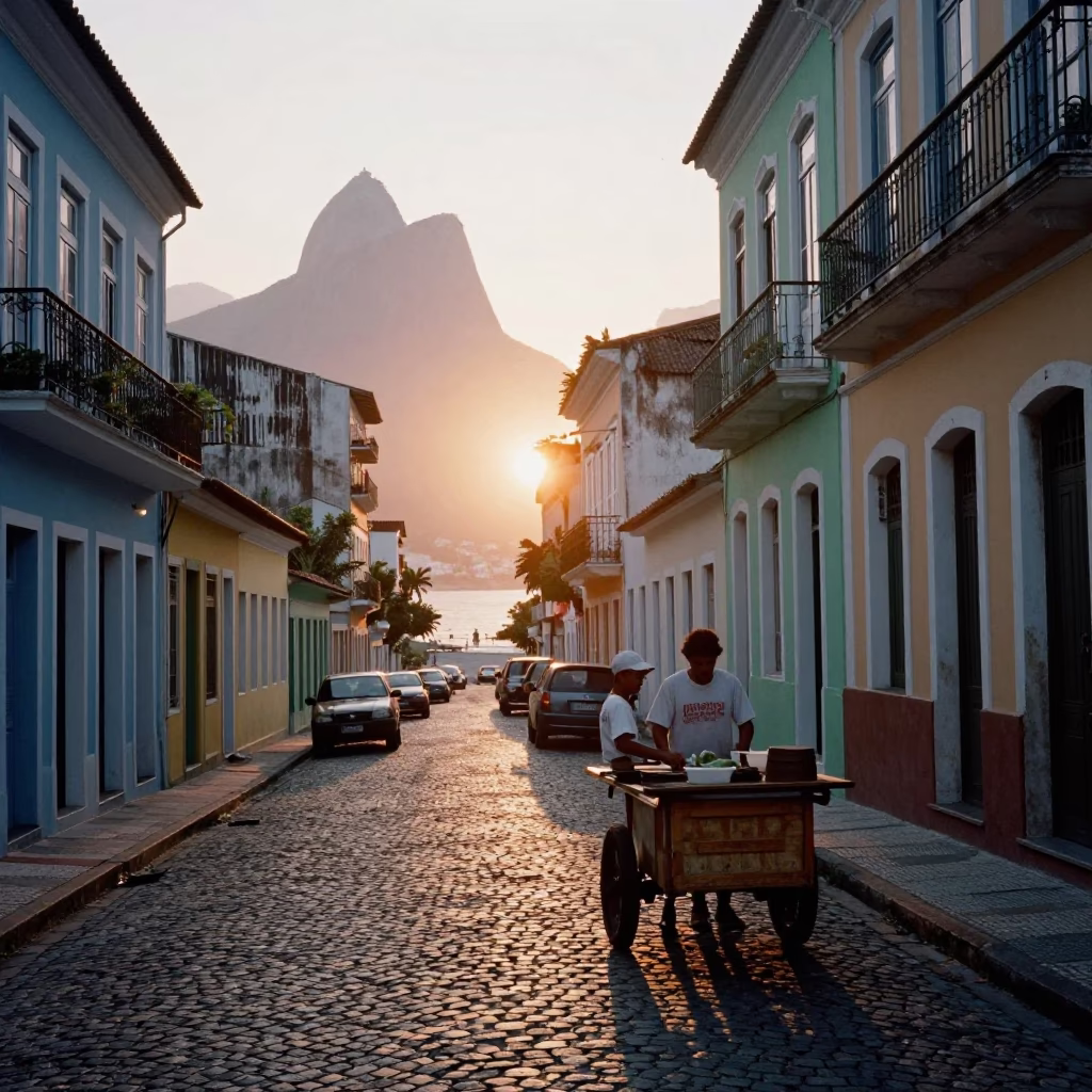 Street Scene in Rio De Janeiro in in Rio de Janeiro, Brazil