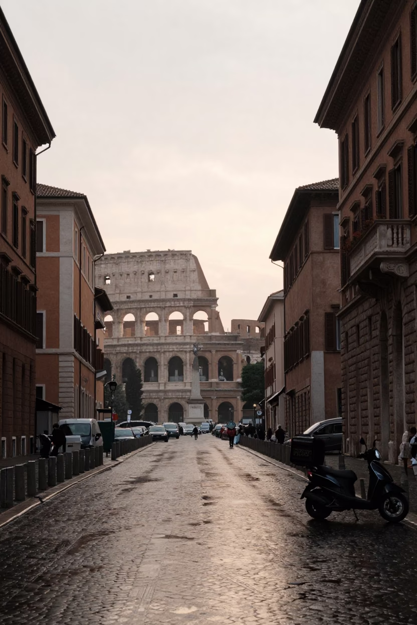 Street Scene in Rome in in Rome, Italy